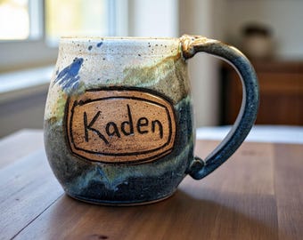 Custom mugs - handmade stoneware mug - customizable
