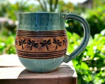 Dragonfly band mug