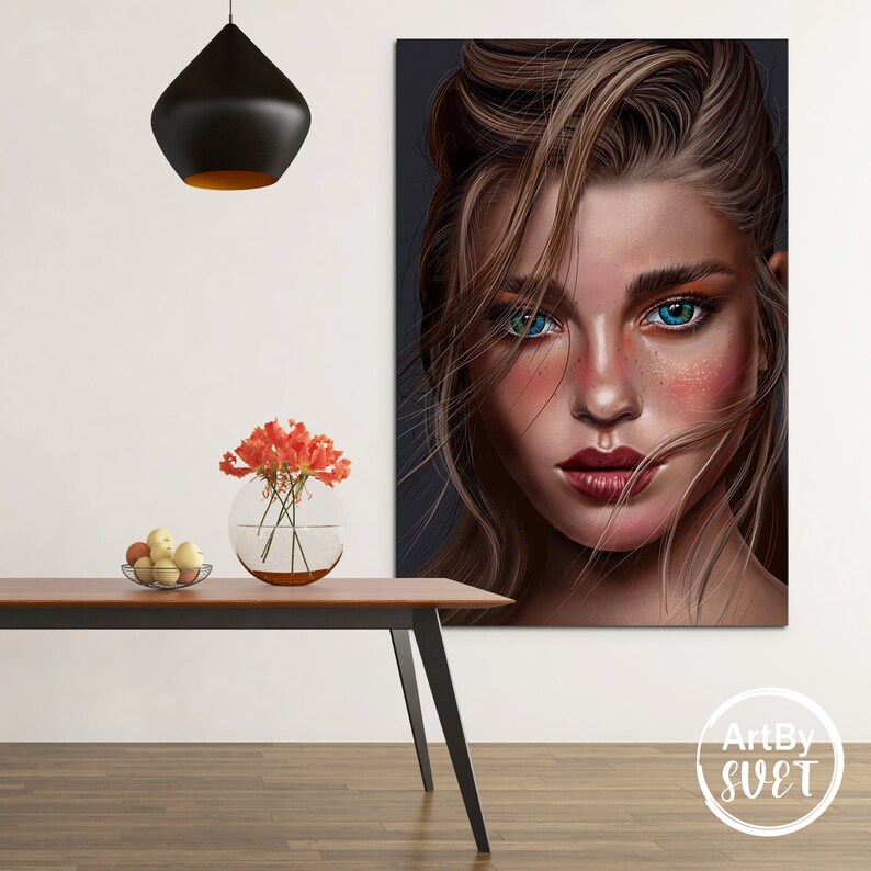 Inspiring Digital Portrait Digital Drawing Custom Portrait Etsy