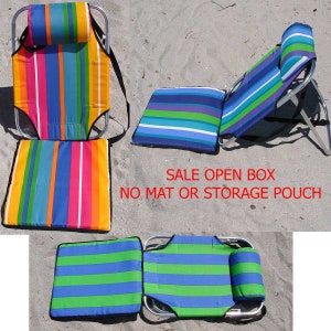 Beach Chair Pool Hiking Camping Lounger Lightweight 1.5 lbs, NEW OPEN BOX no pouch or mat, chair only