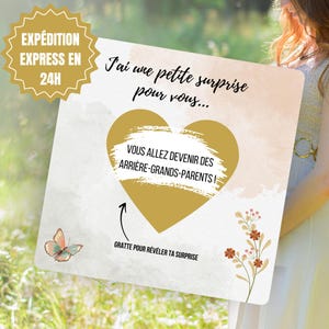 Ogłoszenie Grossesa | Cadeau Annonce Grossesse Dziadkowie Papa Famille Tonton Tata Mamie Papi Papy Originale | Idee Grattage
