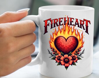 Vintage Fire-heart Mug SJM Quotes, Throne of Glass Bookworm Tee, Acotar, You Do Not Yield, Bookish Gift, Gift for Book lovers, Wingleader