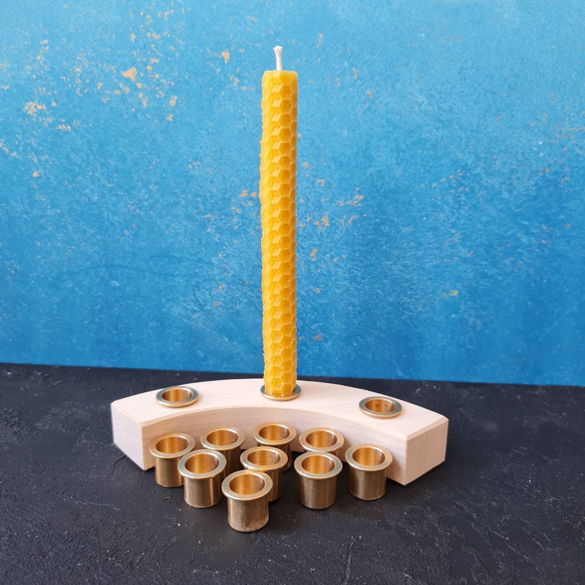 Brass Candle Holder Waldorf Birthday Celebration Ring Candle Etsy