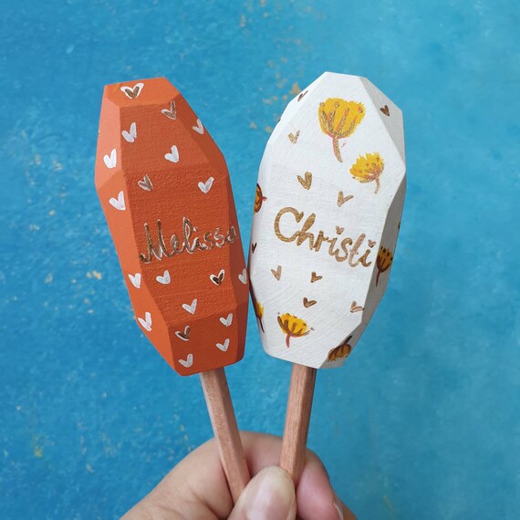 Colourful Wooden Ice Cream Toy With Wooden Block Holder And Etsy