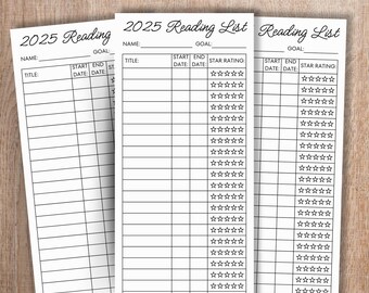 Reading List Bookmark Printable Template, Book Club Book Tracker Bookmark, Book Lover Gift Idea, Library Card Reading Log Book Mark Editable