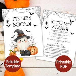 You've Been Booed Printable, We've Been Booed Halloween Game, Booed Sign Neighborhood Tradition, Ghost Coworker Office Template Editable
