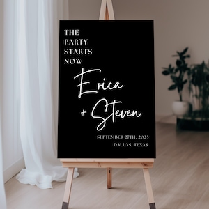 BLACK Welcome Wedding Sign, Wedding to our Wedding Sign Template, Wedding Welcome Poster, Custom Welcome Sign Wedding Signage Editable