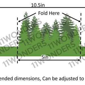 Forest Wedding Invitation Belly band, Pine Tree Holiday 5x7 invite Cricut/Silhouette Vector Svg Dxf Eps Paper Papercut Laser Cut Template image 5