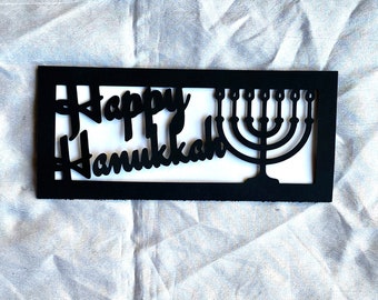 Hanukkah Card SVG Template, Happy Hanukkah Money Holder SVG Cutout for Cricut/Silhouette Jewish Holiday Menorah Greeting Cash Envelope