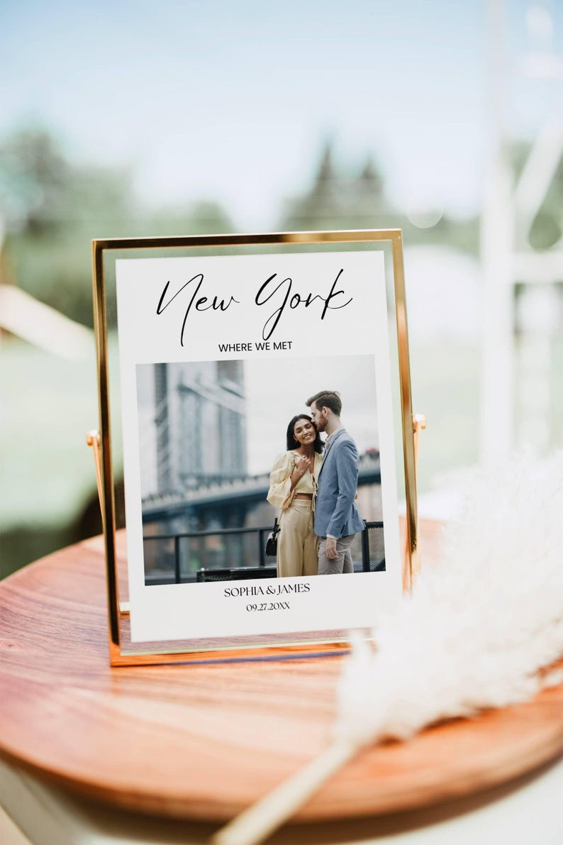 Travel Theme Wedding Photo Table Numbers Bundle, Destination Wedding Table Names, Anniversary Photo Table Numbers Wedding Signage Editable image 4