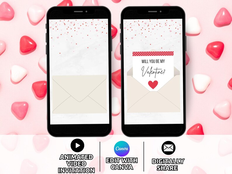 Digital Will You Be My Valentine Template, Animated Be My Valentine