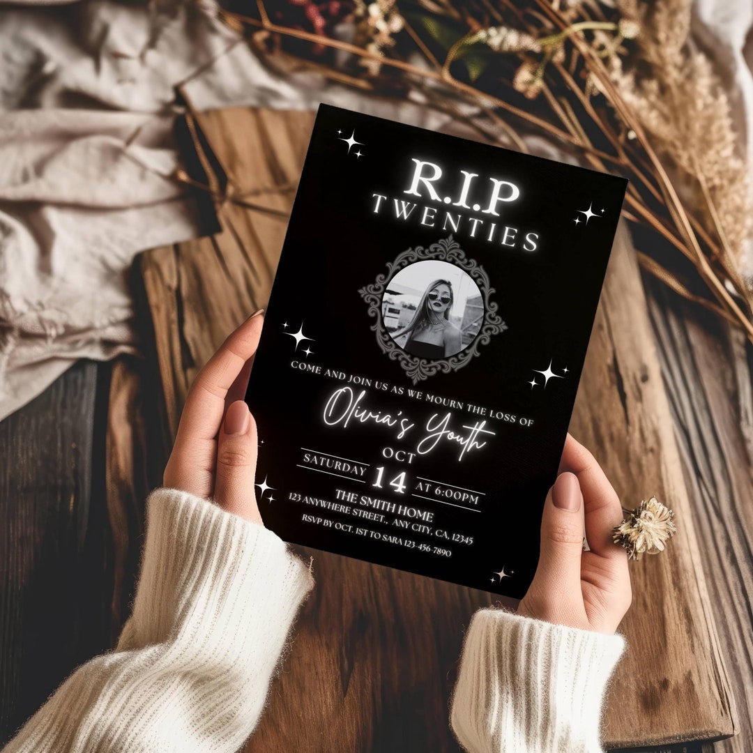RIP to My 20s Birthday Invitation Template, Death to My 20s Invite