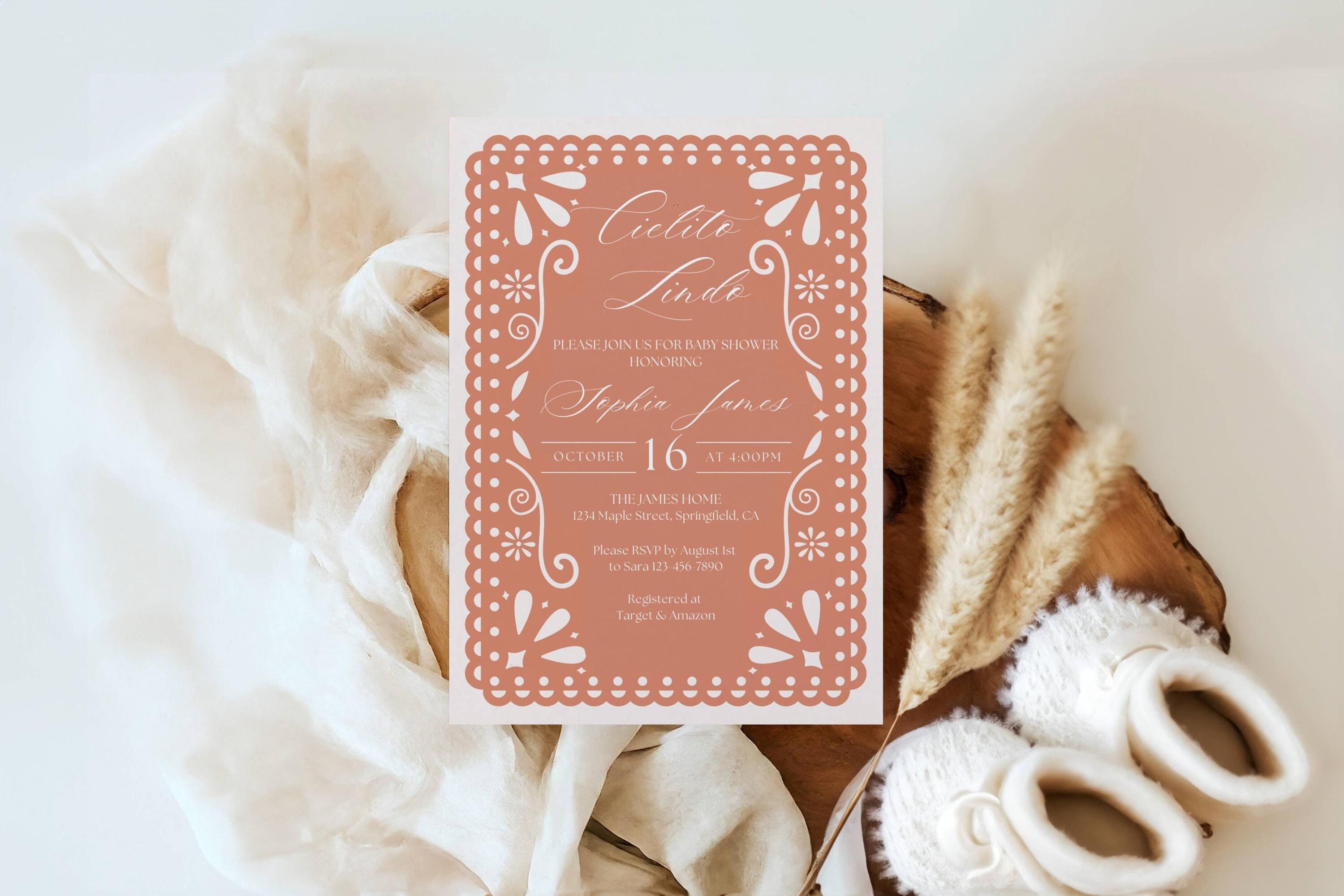Vad Invitation Cielito Lindo Baby Shower Invitation Template, Mexican Talavera Theme ...