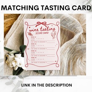 Sips and Paint Party Invitation Template, Wine Paint and Sip Girls Night Party Invite, Pink Whimsical hand drawn Birthday Dinner Printable image 9