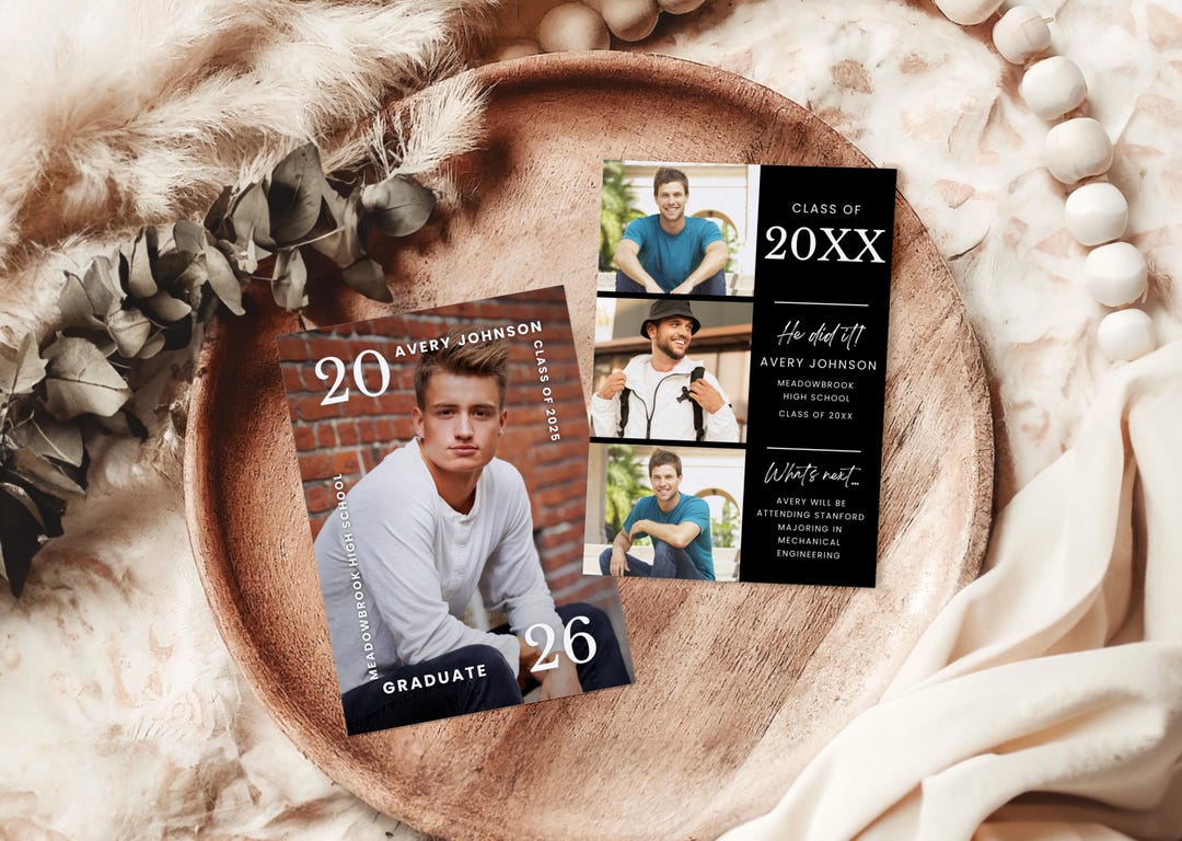 Graduation Invitation Template, Senior Graduate Announcement