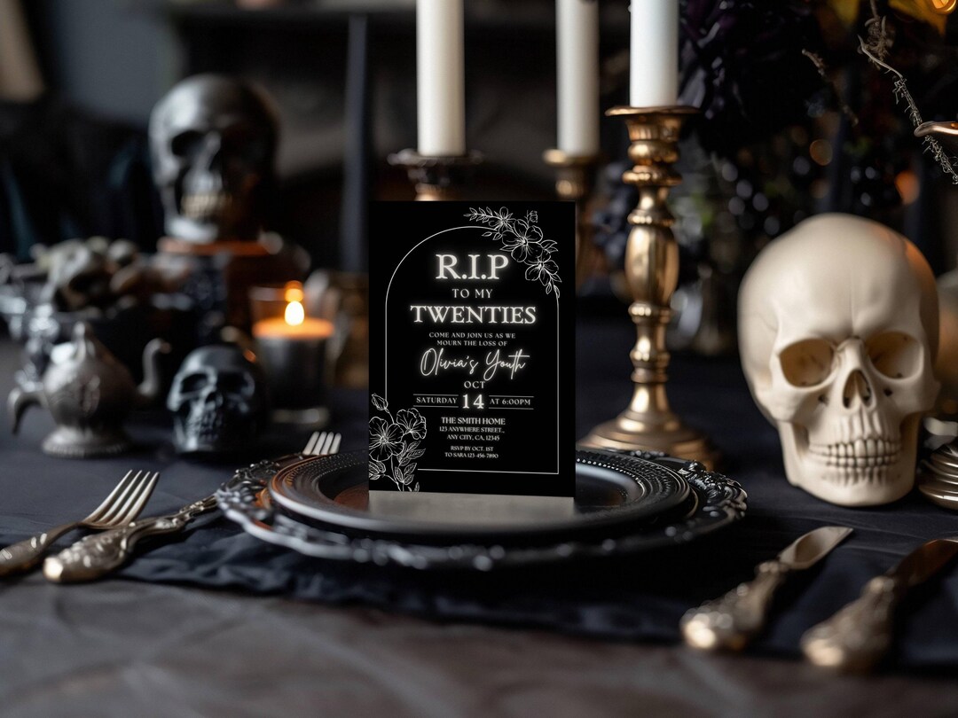 RIP to My 20s Birthday Invitation Template, Death to My 20s Invite