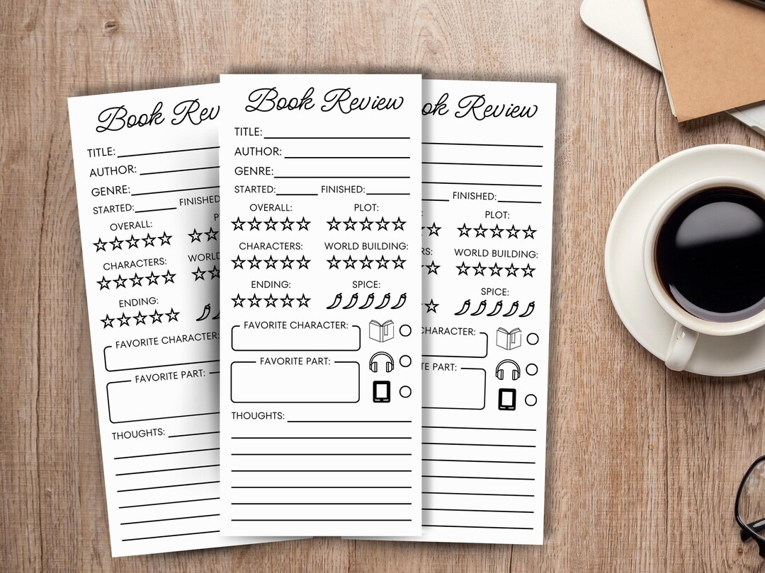 Book Review Bookmark Template, Book Club Discussion Game Bookmark, Book ...