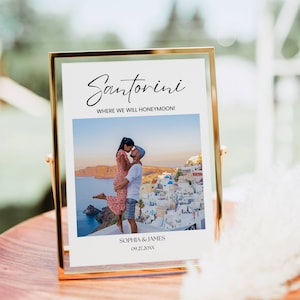 Pacchetto di cartelli fotografici per temi di viaggio, numeri di tavolo per matrimonio di destinazione, numeri di tavolo per foto di anniversario, nomi di tavolo per matrimonio all'estero modificabili