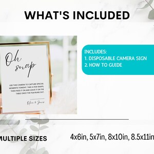 Disposable Camera Sign, Minimalist Wedding Sign, Can't Wait to See What ...