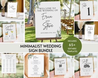 Bundle de panneaux de mariage minimaliste, modèle de panneaux de mariage moderne de plus de 65 ans, lot de modèles de panneaux de mariage, panneaux de mariage Boho téléchargement imprimable