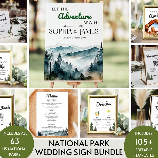 National Park Sign Template - Etsy