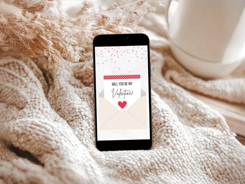 Digital Will You Be My Valentine Template, Animated Be My Valentine
