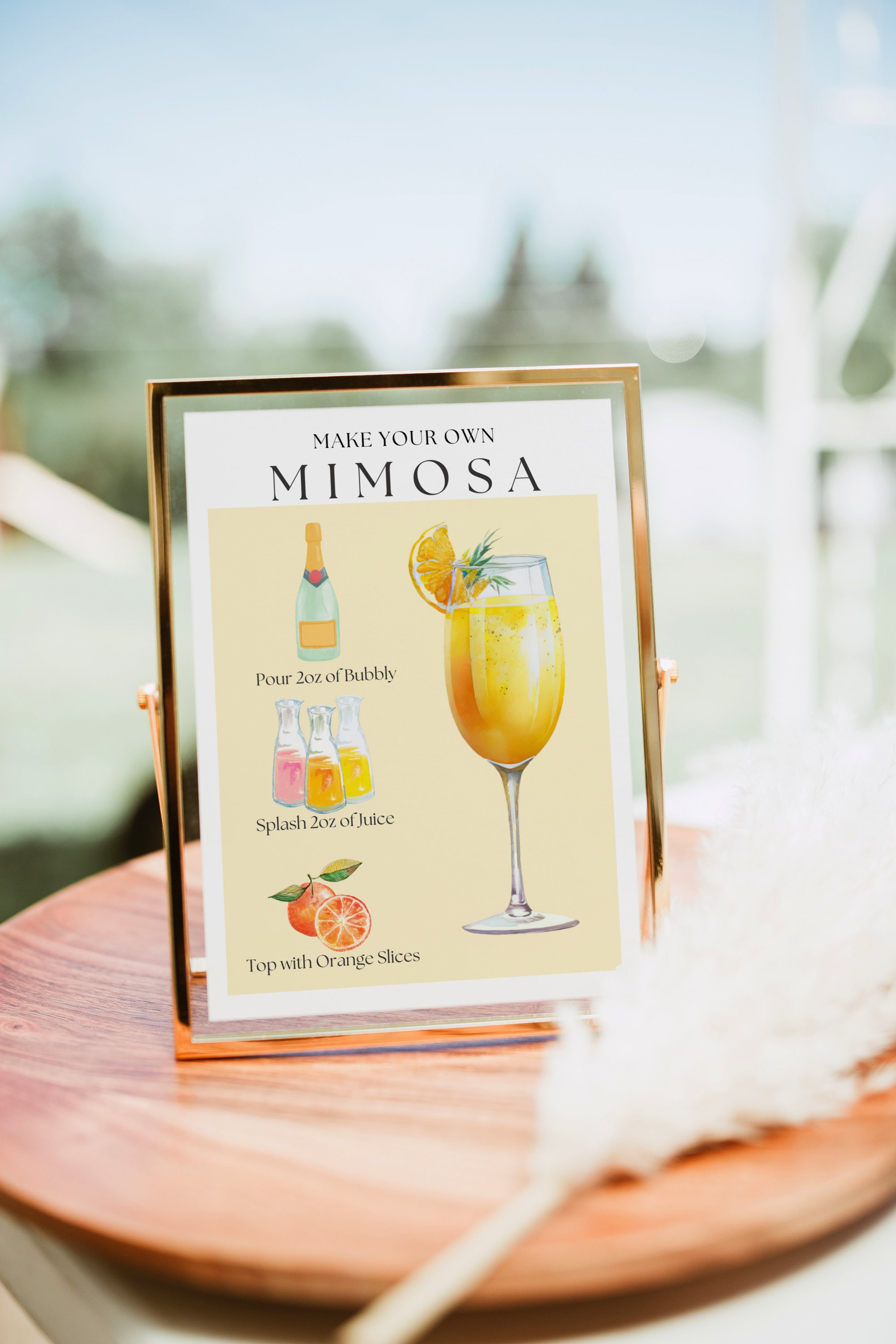 mimosaページ Mimosa Bar Sign, Modern Mimosa Cocktail Print, Mimosa Sign, Brunch