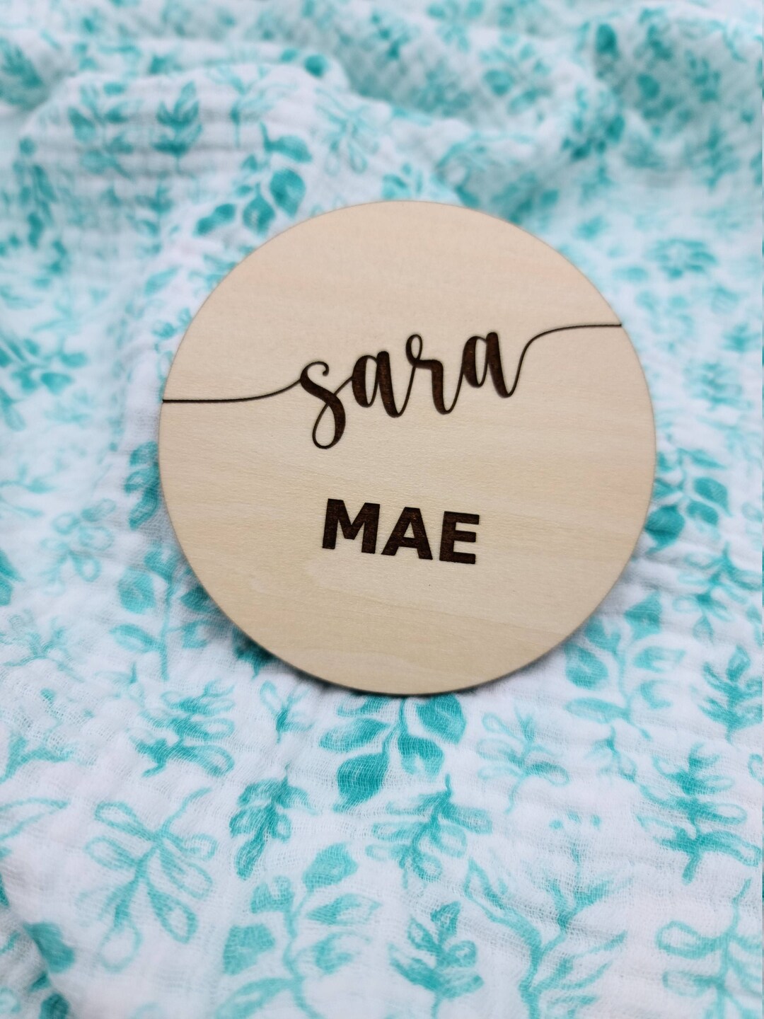 Baby Name Rounds Minimalistic Wooden Baby Name Sign | Baby Name Decor | Baby Name Round ...