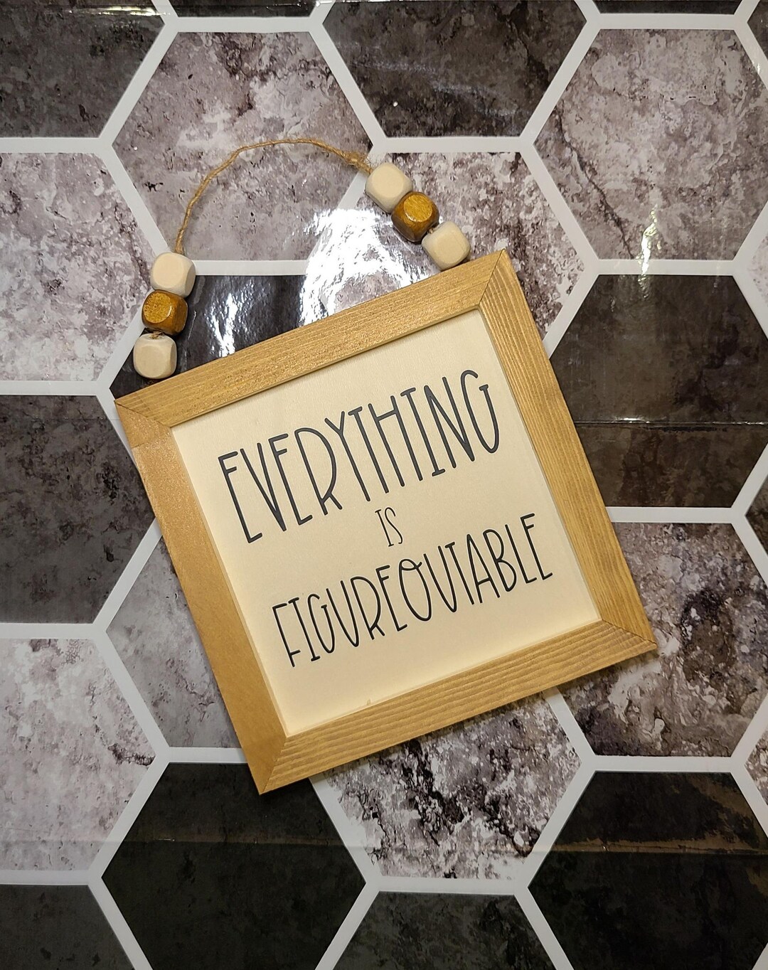 Framed, 6x6 Inch Wood & Vinyl Encouragement Sign - Etsy