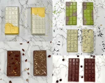 Dessert Chocolate Bars - Pack of 2,3 & 5 Assortment of Flavors - Chocolate Bar gift box -White Chocolate, Milk Chocolate, Dark Chocolate