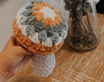 Colorful Crochet Mushroom Plushie