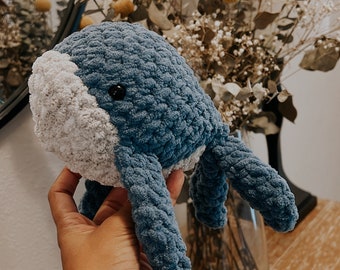 Crochet Pouty Whale Plushie