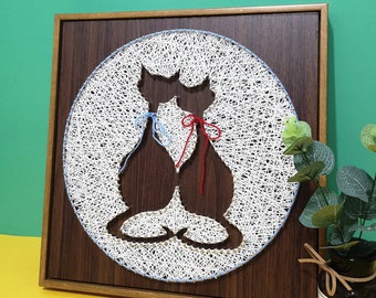 Cat String Art Etsy