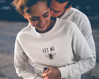 Sweatshirt with bee save bees crewneck gift for nature lover sweatshirt for eco lover