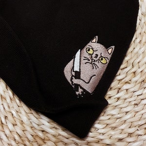 Grumpy cat organic cotton beanie, sustainable beanie
