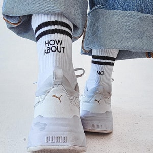 Custom embroidered socks custom gift for her custom gift for him personalized gift unique gift for Easter custom crew white sokcs