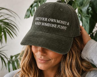 Personalised Slogan Cord Baseball Cap Custom Embroidered Text Corduroy Hat Customize gift trendy summer cap Gift for boyfriend