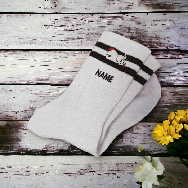 Custom Embroidered Socks for Easter Custom Gift for Her Custom Gift for ...