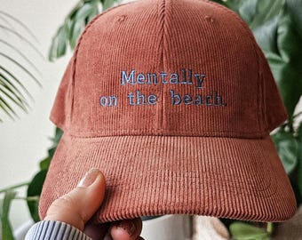 Gepersonaliseerde slogan koord baseballpet Aangepaste geborduurde tekst corduroy hoed Aanpassen cadeau trendy zomerpet Cadeau voor vriend