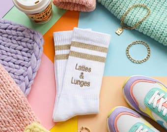 Custom embroidered socks custom Anniversary personalized gift personalize gift for Christmas custom crew white sokcs Stocking Stuffers