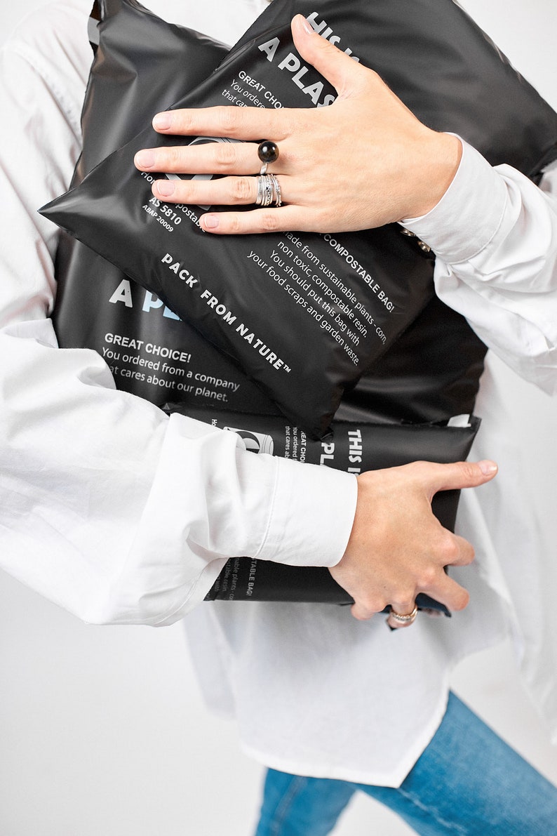 Eco friendly compostable mailing bags 100 units pack size Etsy