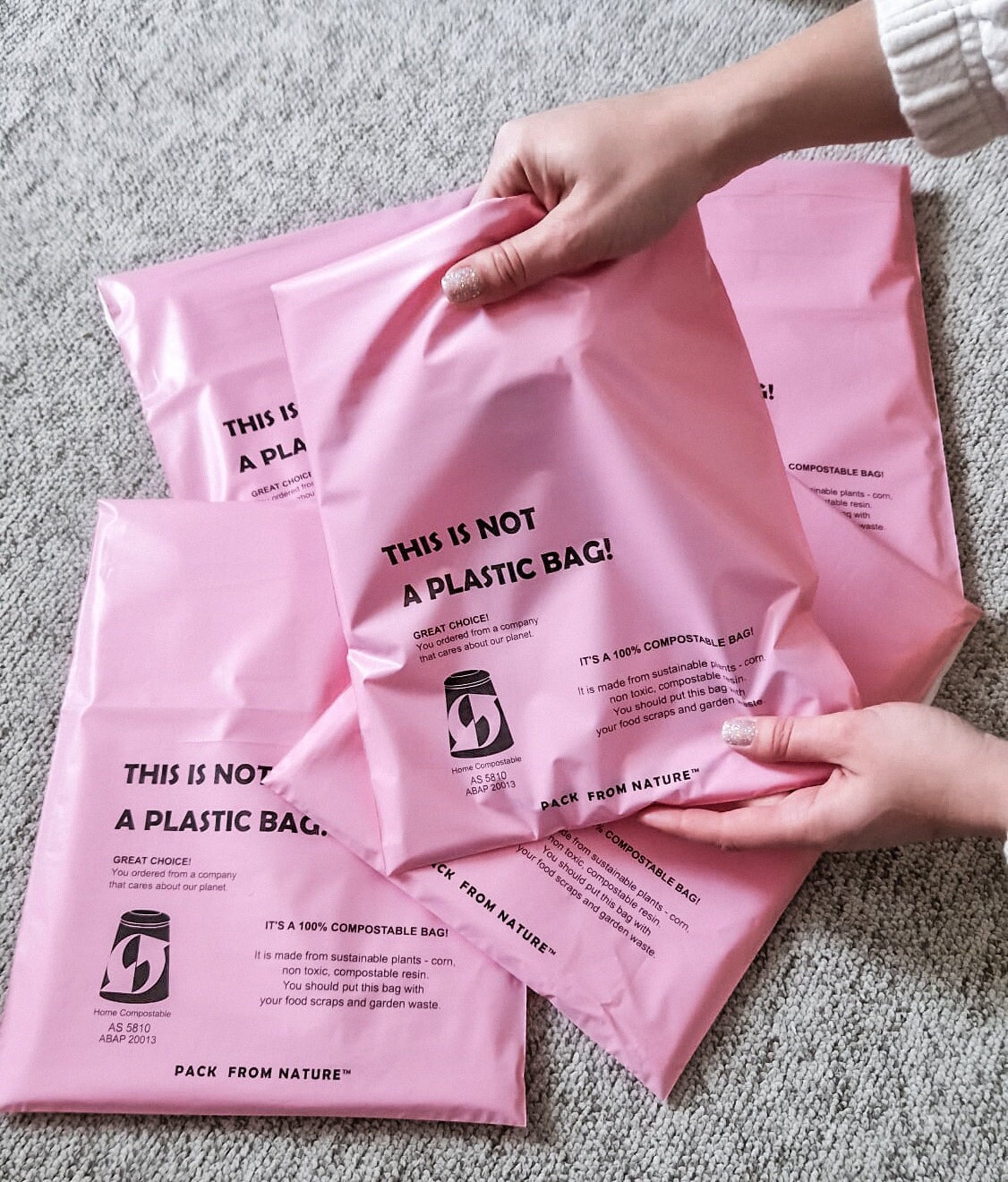 Eco Friendly Compostable Mailers Sample Pack Biodegradable Etsy