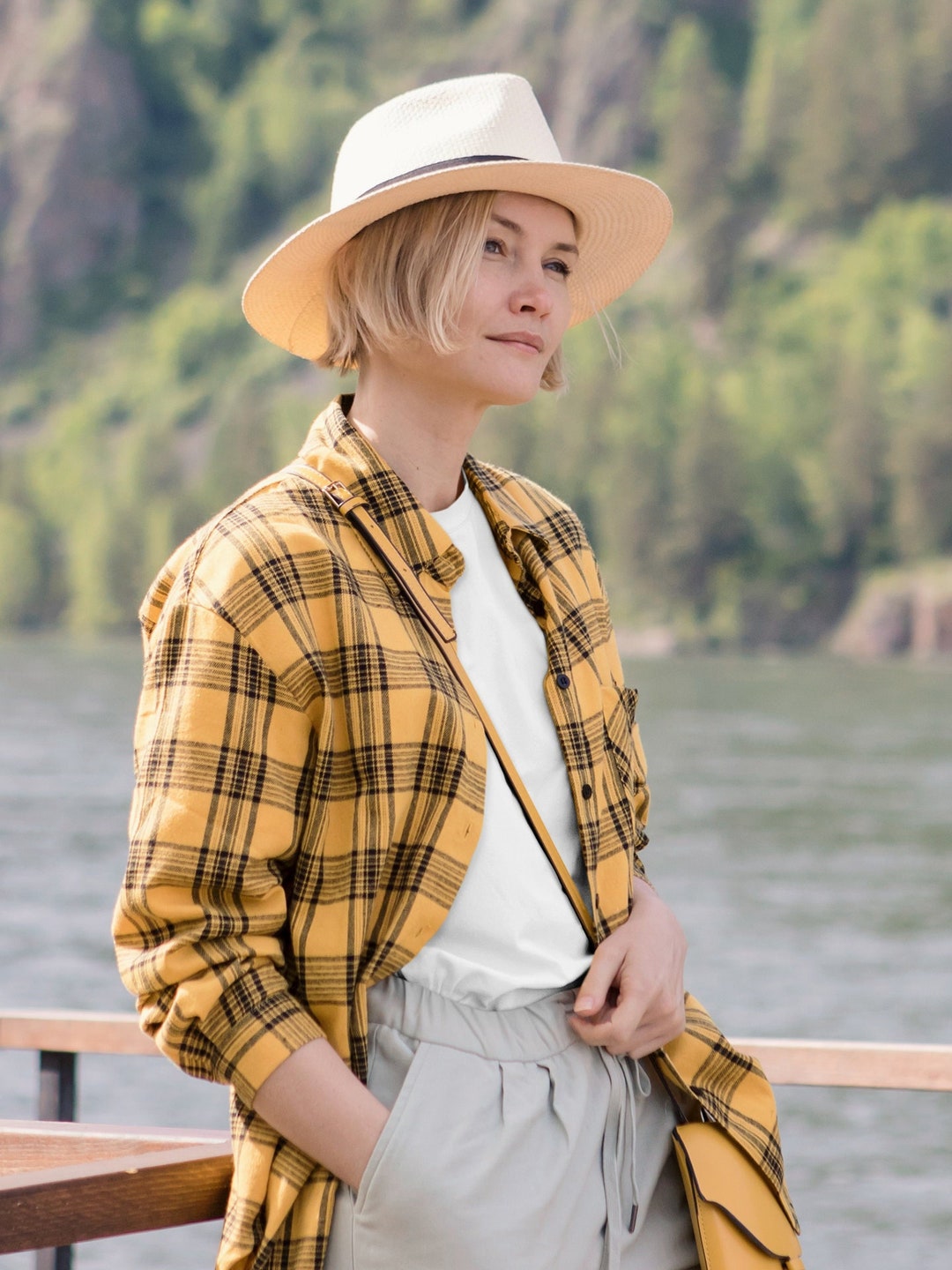 Organic Linen Shirt GOTS/Vegan - Bright White main image 0