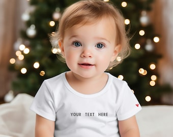 Personalized baby t-shirt custom todler tshirt custom gift for baby girl custom gift for baby boy gift for newborn embroidered tee for kids