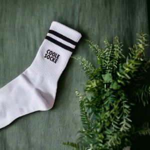 Custom embroidered socks custom gift for her custom gift for him personalized gift unique gift for Easter custom crew white sokcs