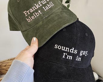 Personalised Slogan Cord Baseball Cap Custom Embroidered Text Corduroy Hat Customize gift trendy summer cap Gift for boyfriend