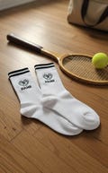 Embroidered tennis socks paddle socks personalized tennis socks Personalized Tennis Gift for Players & Teams product logo