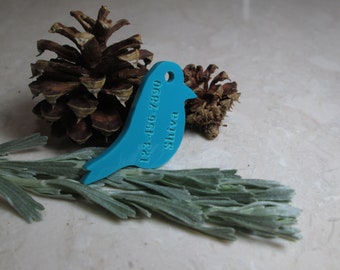 Bird cat tag, custom cat tag, cat name tag, cute cat tag, unique pet tags, gift for pet, cat collar tag, personalized cat tag, kitten tag