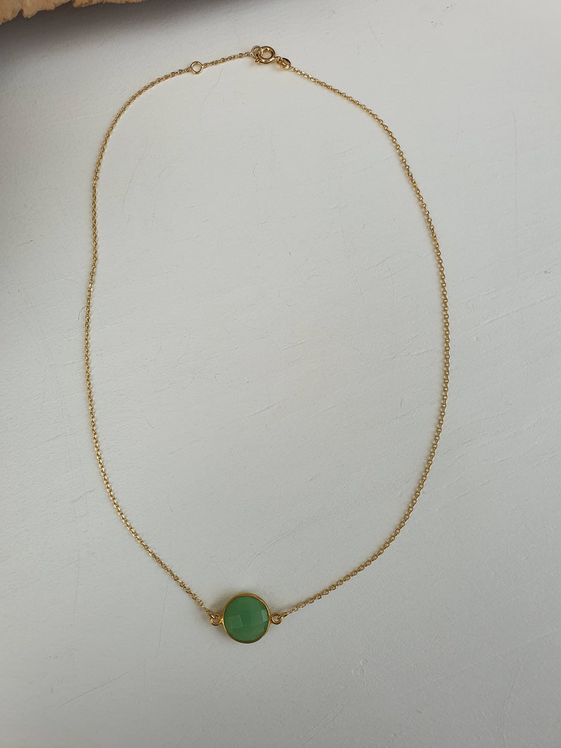 COLLIER CHRYSOPRASE and GOLD