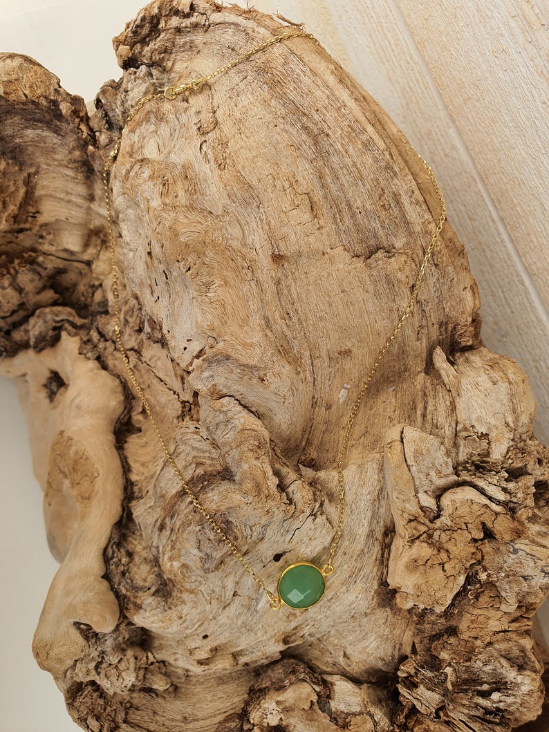 COLLIER CHRYSOPRASE and GOLD